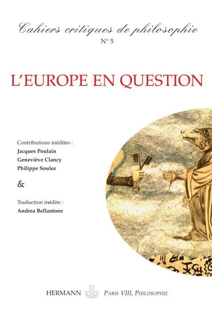 Bruno Cany - Cahiers critiques de Philosophie, n°5 - L'Europe en question, E-bok