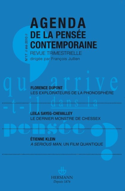 Francois Jullien - Agenda de la pensée contemporaine, n°17, E-bok