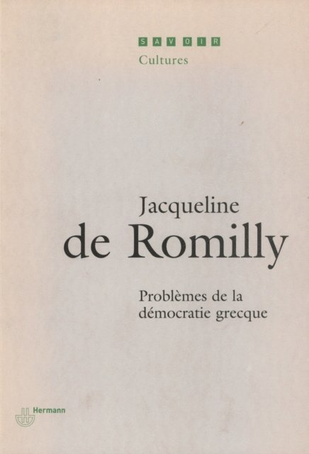 Jacqueline de Romilly - Problèmes de la démocratie grecque, E-bok