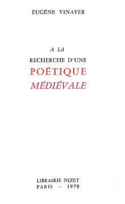 Eugene Vinaver - a la Recherche d'Une Poetique Medievale, Häftad. Tillgänglighet: Tillfälligt slut