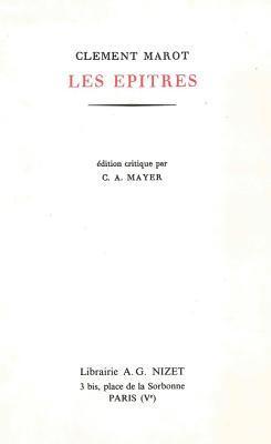 Clement Marot - Les Epitres, Häftad
