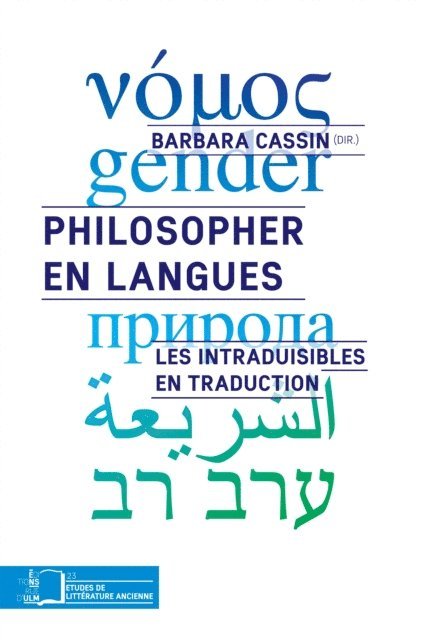 Barbara Cassin - Philosopher en langues, E-bok