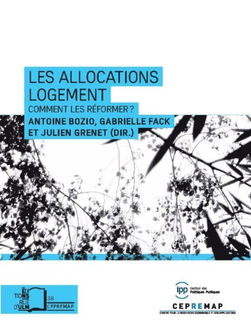 Julien (dir.) Grenet, Gabrielle Fack, Antoine Bozio - Les allocations logement - Comment les réformer ?, E-bok