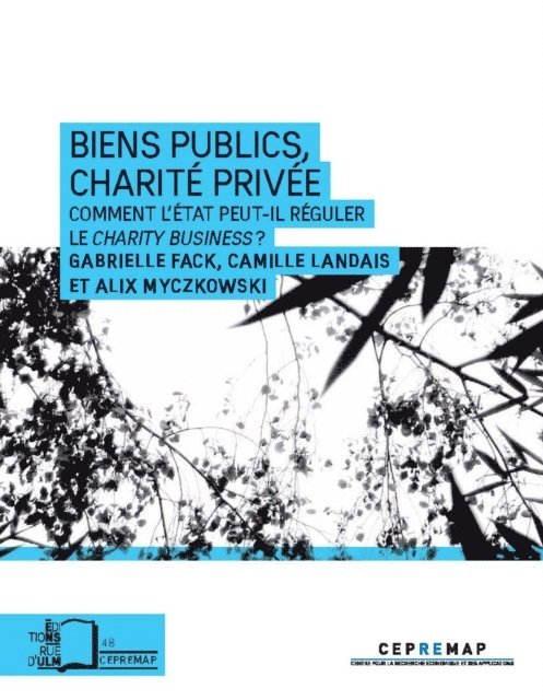 Alix Myczkowski, Camille Landais, Gabrielle Fack - Biens publics, charité privée, E-bok