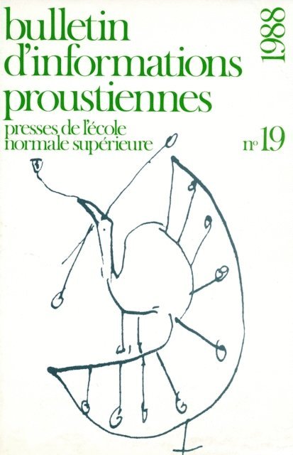 Bernard Brun - Bulletin d'informations proustiennes n° 19, E-bok. Tillgänglighet: Lägg i varukorg