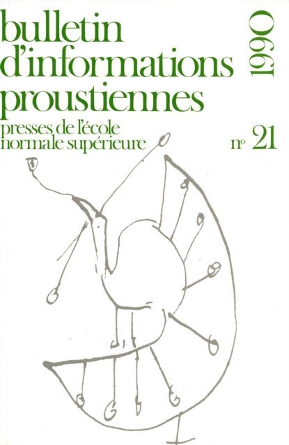 Bernard Brun - Bulletin d'informations proustiennes n° 21, E-bok. Tillgänglighet: Lägg i varukorg