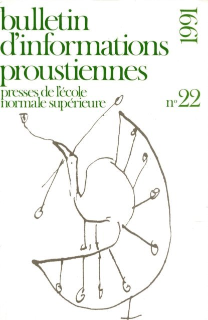 Bernard Brun - Bulletin d'informations proustiennes n° 22, E-bok. Tillgänglighet: Lägg i varukorg