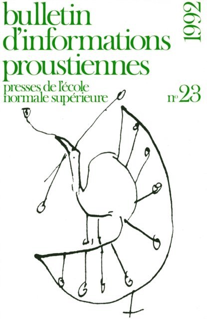 Bernard Brun - Bulletin d'informations proustiennes n° 23, E-bok. Tillgänglighet: Lägg i varukorg