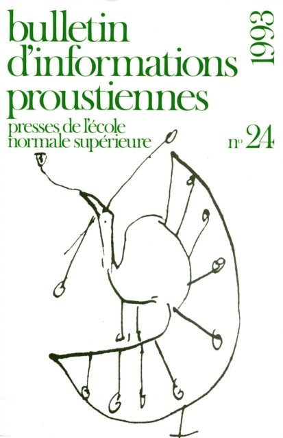 Bernard Brun - Bulletin d'informations proustiennes n° 24, E-bok. Tillgänglighet: Lägg i varukorg