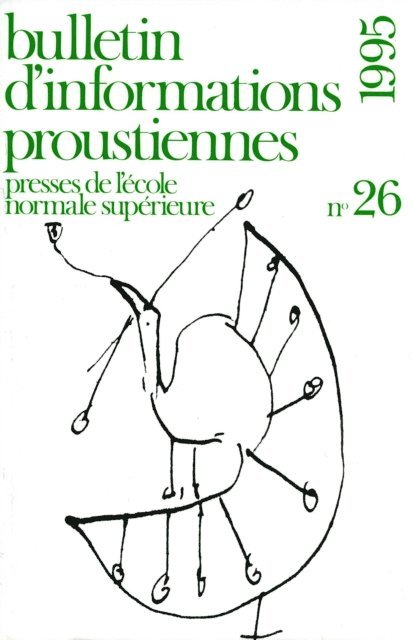 Bernard Brun - Bulletin d'informations proustiennes n° 26, E-bok. Tillgänglighet: Lägg i varukorg