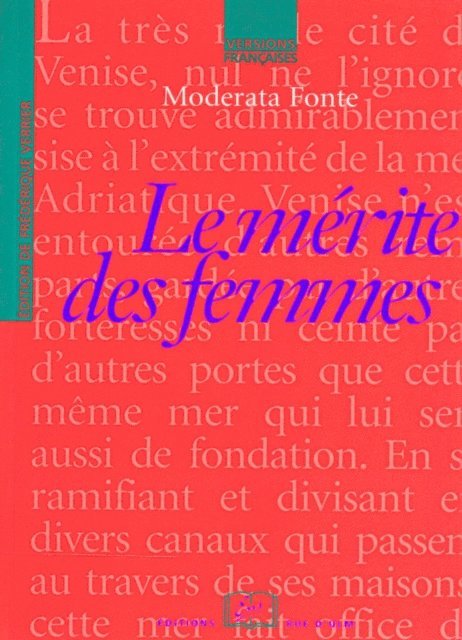 Frederique Verrier, Moderata Fonte - Le mérite des femmes, E-bok