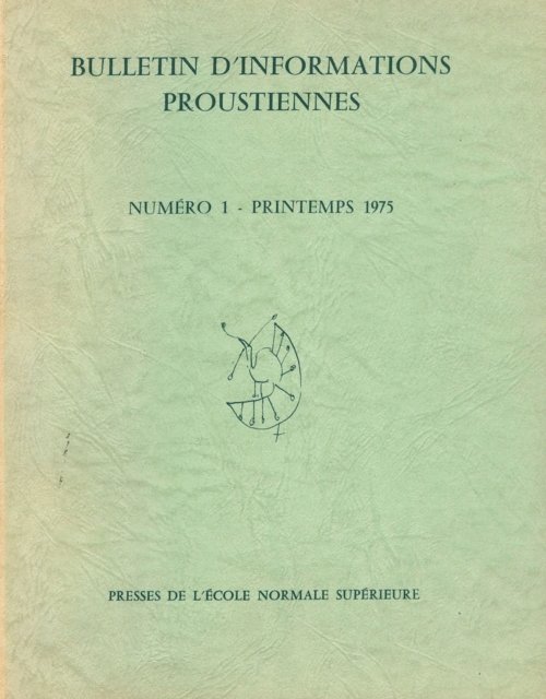 Jean Bousquet - Bulletin d'informations proustiennes n° 1, E-bok