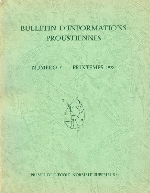Jean Bousquet - Bulletin d'informations proustiennes n° 7, E-bok