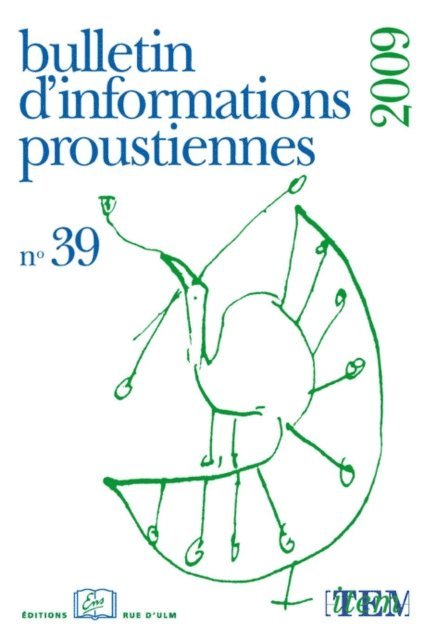 Bernard Brun - Bulletin d'informations proustiennes n° 39, E-bok. Tillgänglighet: Lägg i varukorg