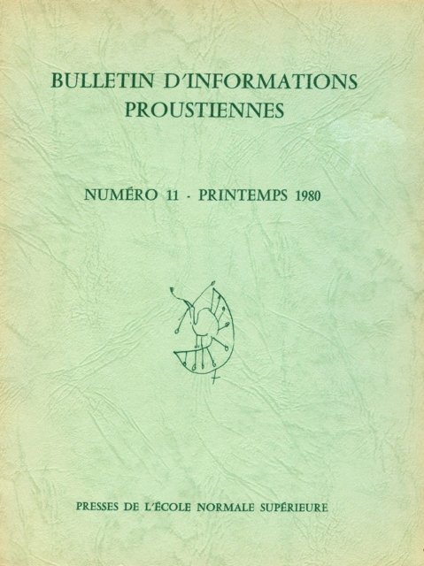 Jean Bousquet - Bulletin d'informations proustiennes n° 11, E-bok