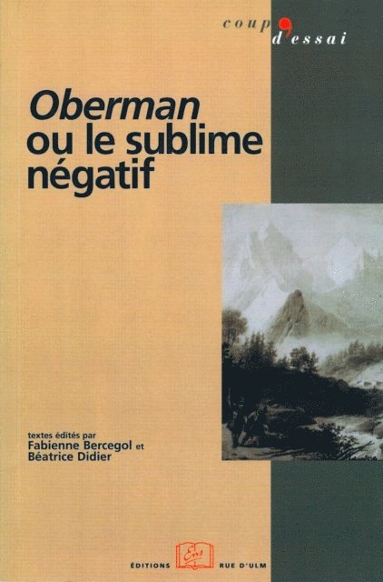 Fabienne Bercegol, Beatrice Didier - Oberman ou le sublime négatif, E-bok
