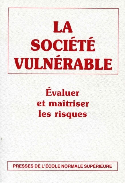 Jacques Theys, Jean-Louis FABIANI - La société vulnérable, E-bok