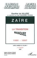 Musee Royal d'Afrique Centrale - Zaire la Transition Manquée 1990-1997, Häftad