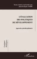 L'Évaluation Des Politiques de Développement