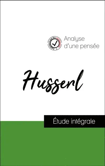 Edmund Husserl - Analyse d'une pensée : Husserl (résumé et fiche de lecture plébiscités par les enseignants sur fichedelecture.fr), E-bok. Tillgänglighet: Lägg i varukorg