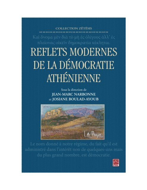 Narbonne Jean-Marc Narbonne, Boulad-Ayoub Josiane Boulad-Ayoub - Reflets modernes de la démocratie athénienne, E-bok