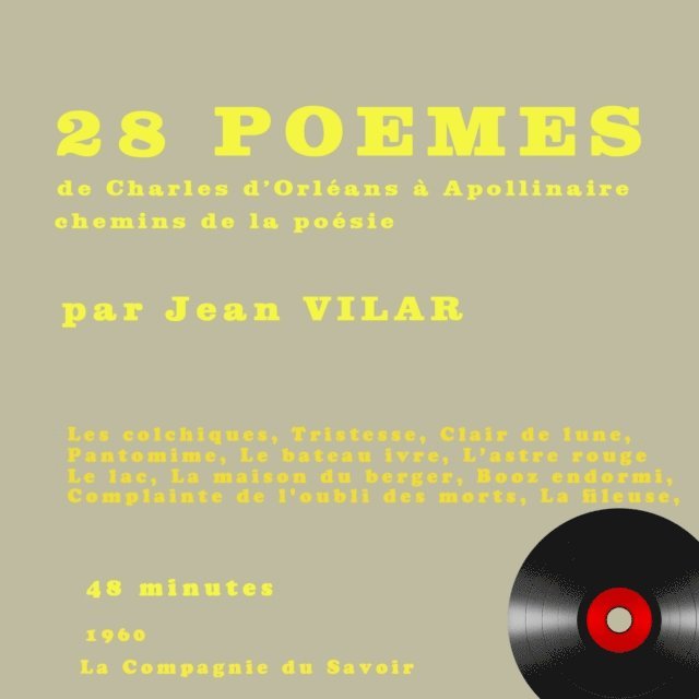 etc., Verlaine, Hugo - Poésies lues par Jean Vilar, Ljudbok