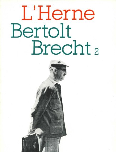 Jean-Francois Peyret, Bernard Bort - Cahier de L'Herne n° 35 : Bertolt Brecht (vol. 2), E-bok