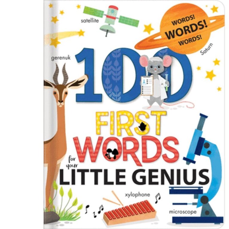 Crackboom! Books - 100 First Words for Your Little Genius: A Carry Along Book, Kartonnage