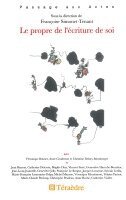 Françoise Simonet-Tenant - propre de l'écriture de soi, Häftad