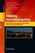 Enjoying Natural Computing