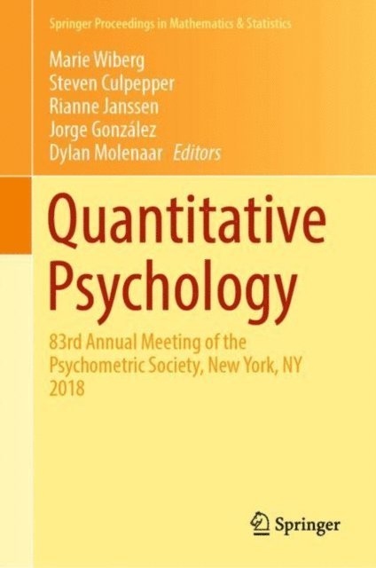 Dylan Molenaar, Jorge Gonzalez, Rianne Janssen, Steven Culpepper, Marie Wiberg - Quantitative Psychology, E-bok