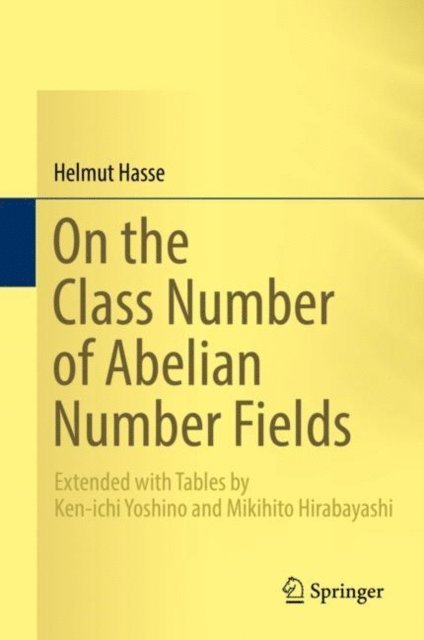 Helmut Hasse - On the Class Number of Abelian Number Fields, E-bok