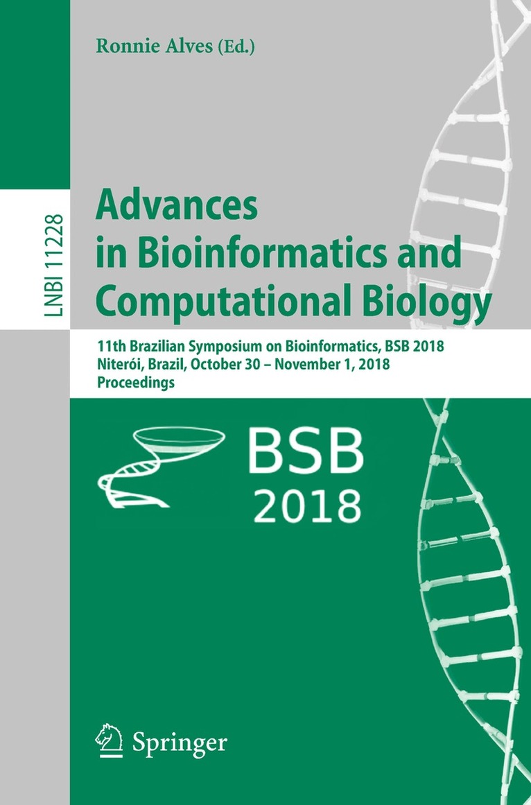 Ronnie Alves - Advances in Bioinformatics and Computational Biology, Häftad