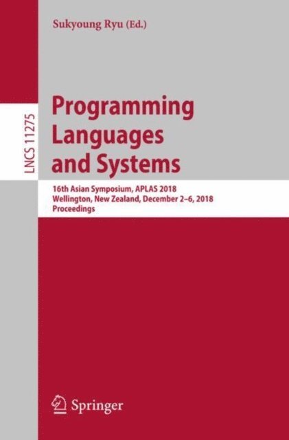 Sukyoung Ryu - Programming Languages and Systems, E-bok