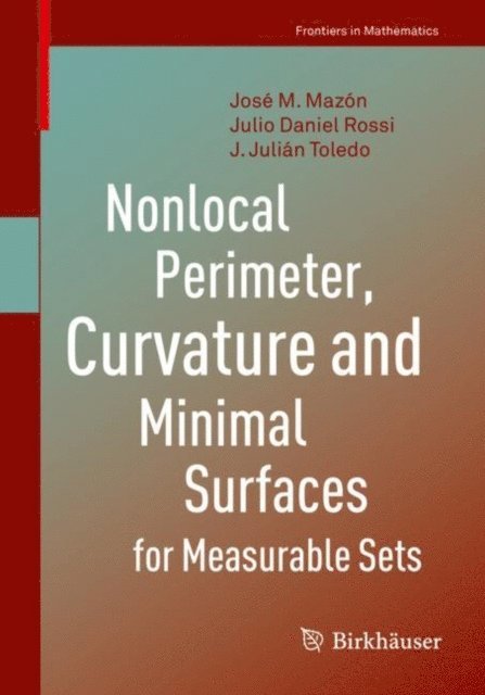 J. Julian Toledo, Julio Daniel Rossi, Jose M. Mazon - Nonlocal Perimeter, Curvature and Minimal Surfaces for Measurable Sets, E-bok
