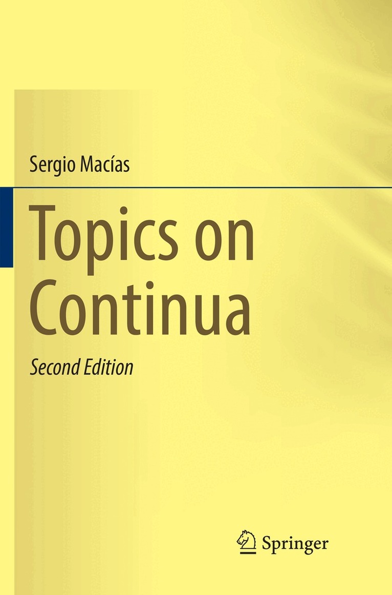 Sergio Macías - Topics on Continua, Häftad