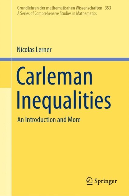 Nicolas Lerner - Carleman Inequalities, E-bok