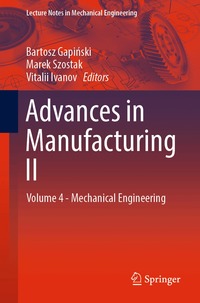 Advances in Manufacturing II