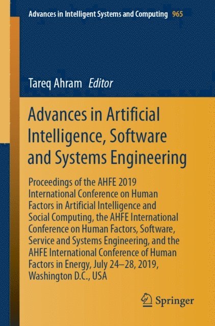 Tareq Ahram - Advances in Artificial Intelligence, Software and Systems Engineering, E-bok