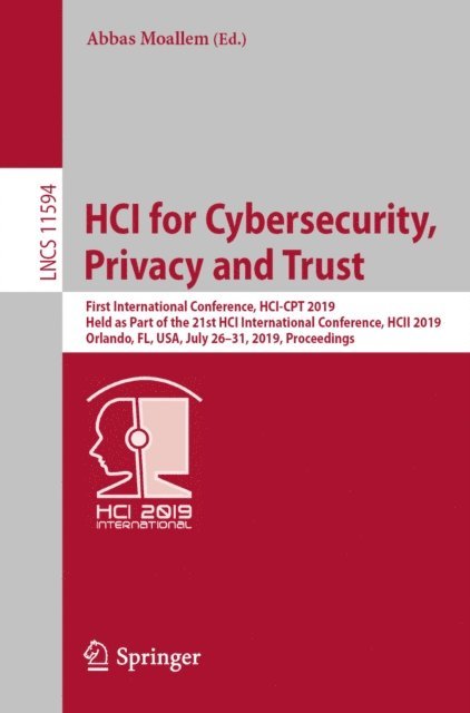 Abbas Moallem - HCI for Cybersecurity, Privacy and Trust, E-bok