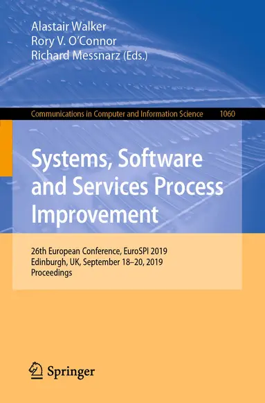 Alastair Walker, Rory V. O'Connor, Richard Messnarz - Systems, Software and Services Process Improvement, Häftad
