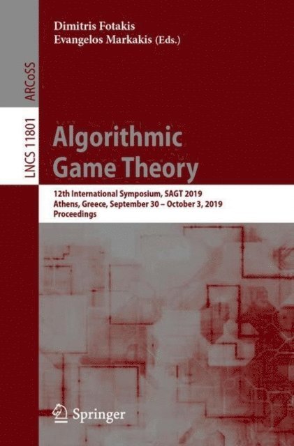 Evangelos Markakis, Dimitris Fotakis - Algorithmic Game Theory, E-bok