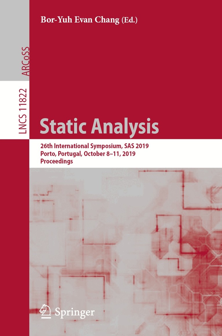 Bor-Yuh Evan Chang - Static Analysis, Häftad