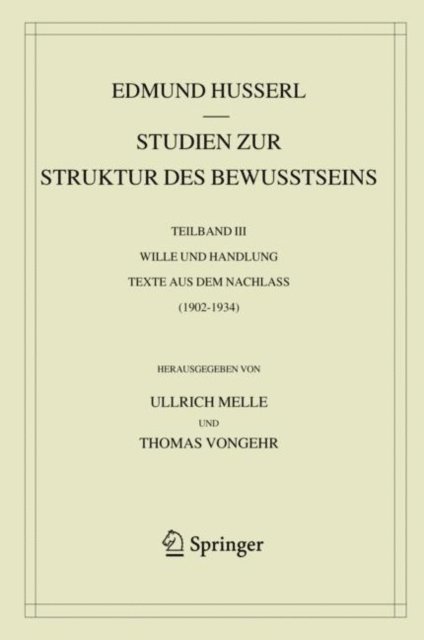 Edmund Husserl, Thomas Vongehr, Ullrich Melle - Studien zur Struktur des Bewusstseins, E-bok