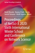 Proceedings of NetSci-X 2020: Sixth International Winter School and Conference on Network Science