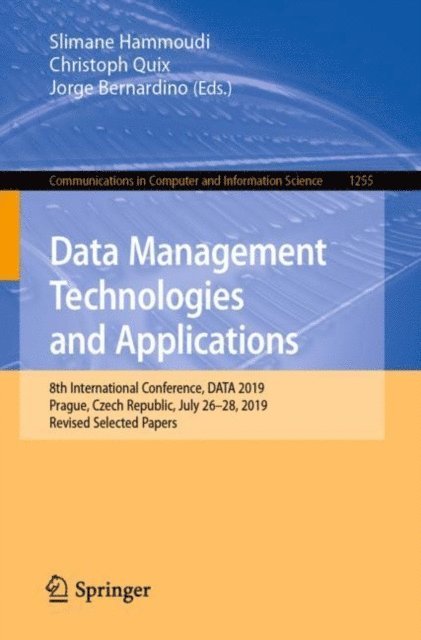 Jorge Bernardino, Christoph Quix, Slimane Hammoudi - Data Management Technologies and Applications, E-bok