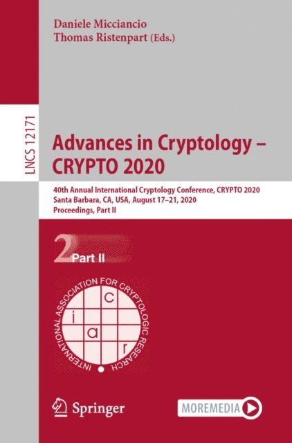 Thomas Ristenpart, Daniele Micciancio - Advances in Cryptology - CRYPTO 2020, E-bok