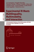 Experimental IR Meets Multilinguality, Multimodality, and Interaction