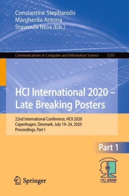 Stavroula Ntoa, Margherita Antona, Constantine Stephanidis - HCI International 2020 - Late Breaking Posters, E-bok