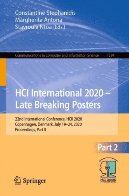 Stavroula Ntoa, Margherita Antona, Constantine Stephanidis - HCI International 2020 - Late Breaking Posters, E-bok